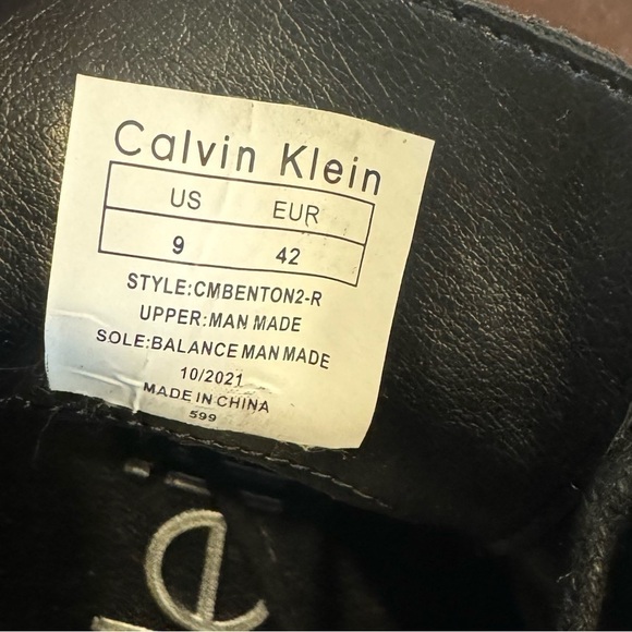 Calvin Klein Benton 2 Black textured oxford men’s dress shoes size 9 - Picture 6 of 13